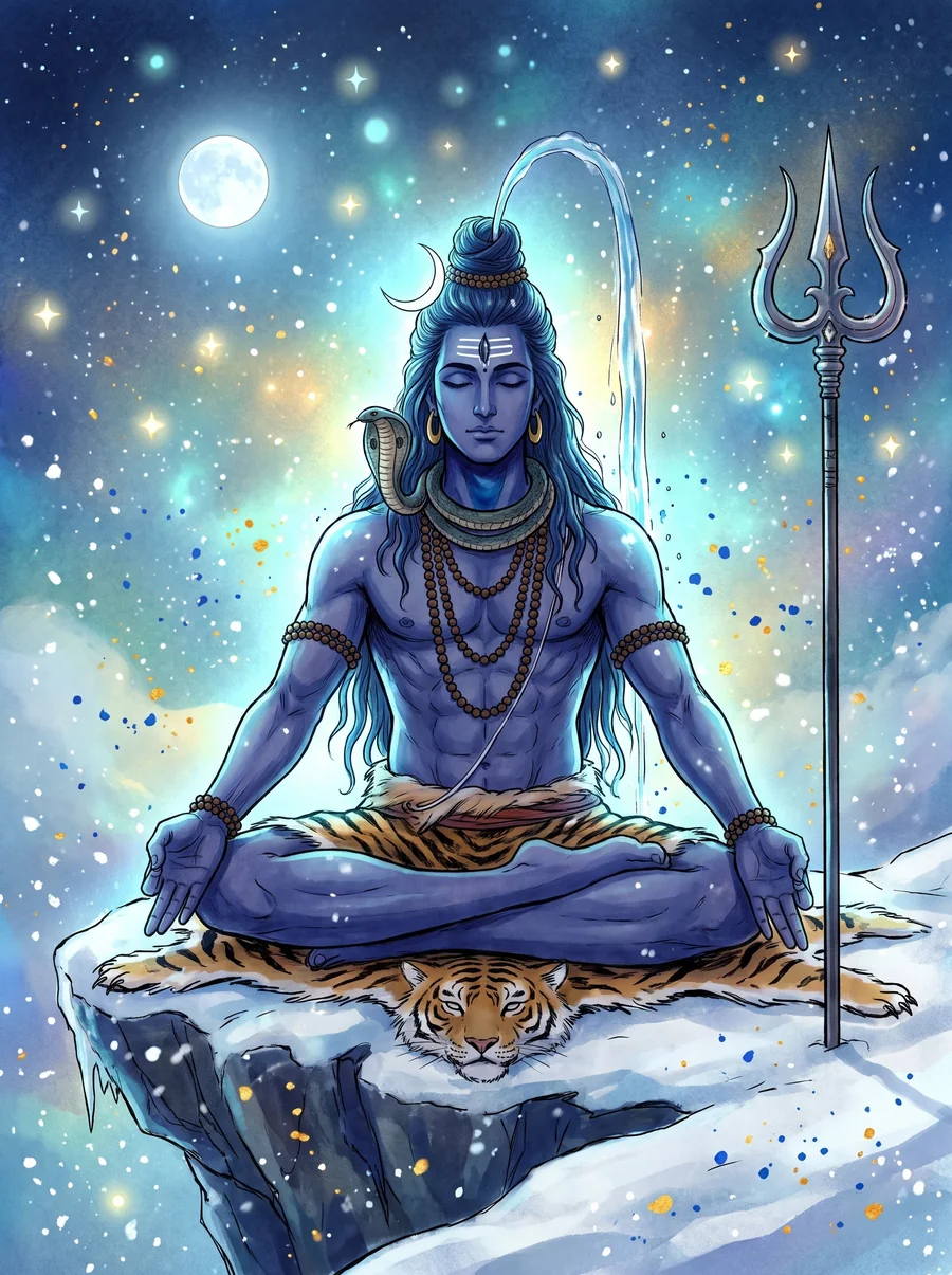 The first yogi, still as the mountain
