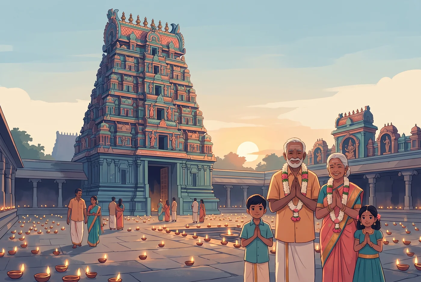 At Thirukkadaiyur, families come to give thanks for long life