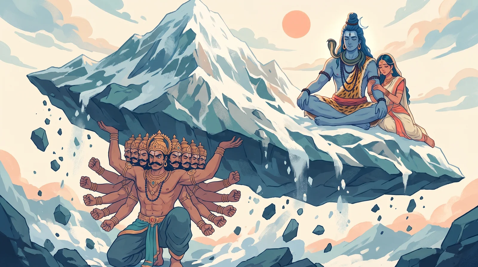 Ravana Lifts Kailash