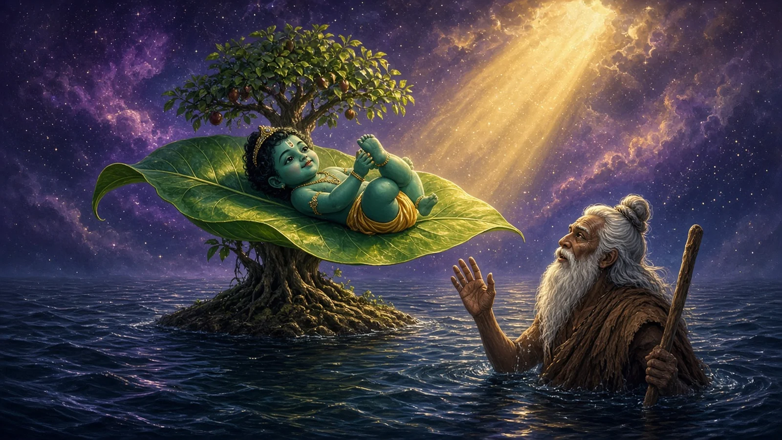 The Child on the Banyan Leaf