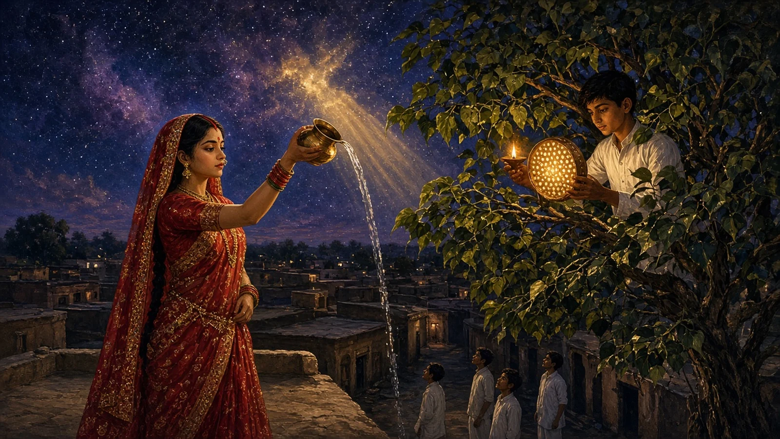The Moon in the Peepal Tree
