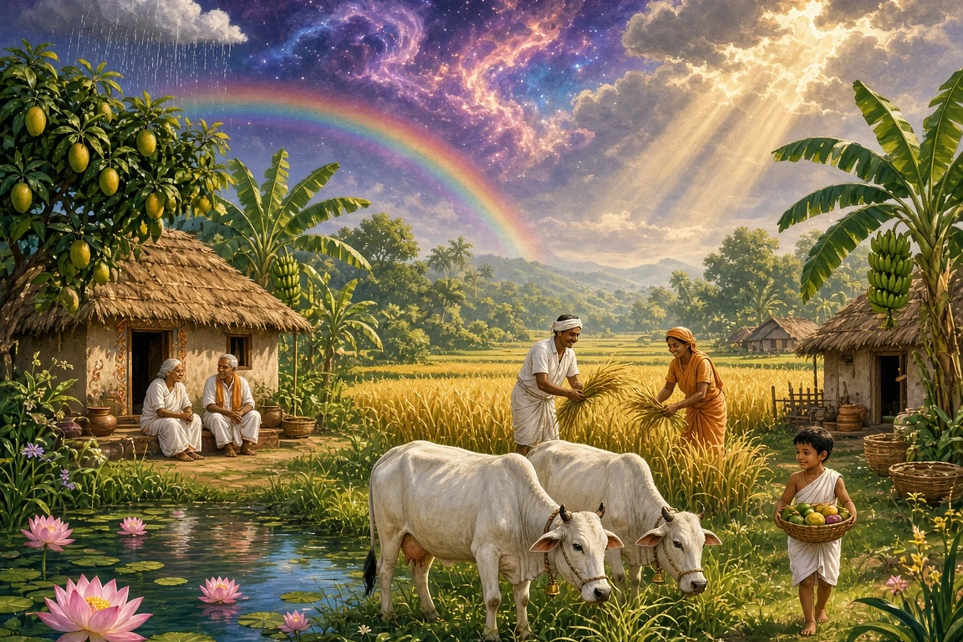 Rain in season and a golden harvest as the age of truth returns