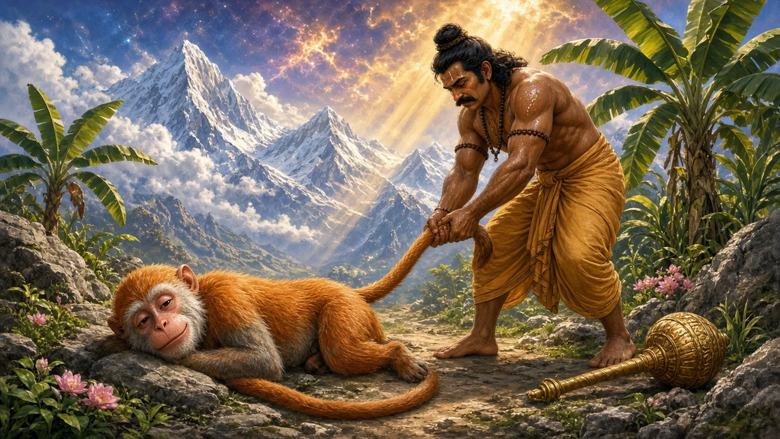 The Tail Across the Path